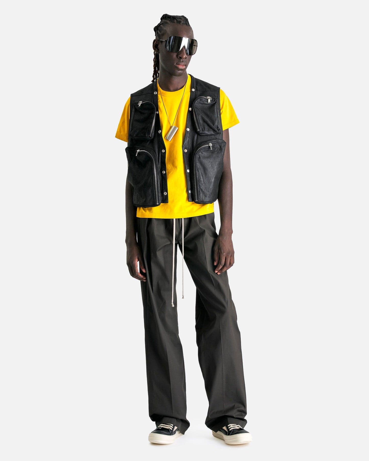 Rick Owens Men's T-Shirts Short Level T in Lemon