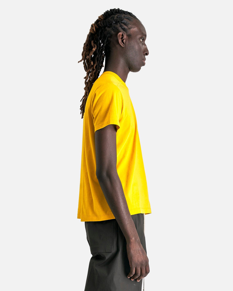 Rick Owens Men's T-Shirts Short Level T in Lemon