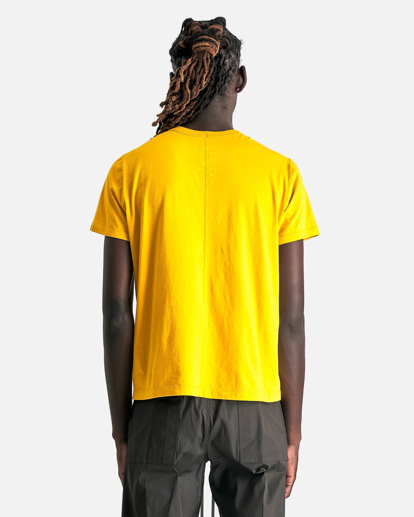 Rick Owens Men's T-Shirts Short Level T in Lemon