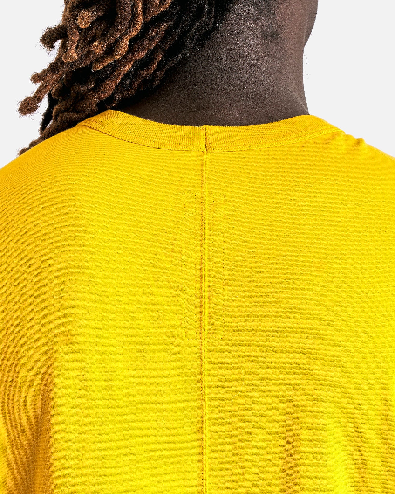 Rick Owens Men's T-Shirts Short Level T in Lemon