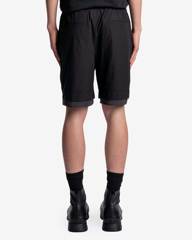 Juun.J Men's Shorts Side Zipper Shorts in Black