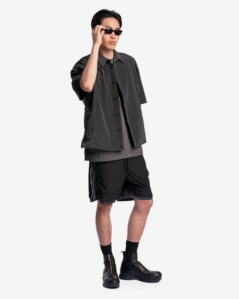 Juun.J Men's Shorts Side Zipper Shorts in Black