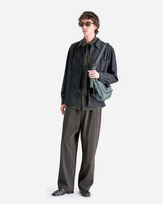 LEMAIRE Men's Shirts Soft Military Overshirt in Jet Black