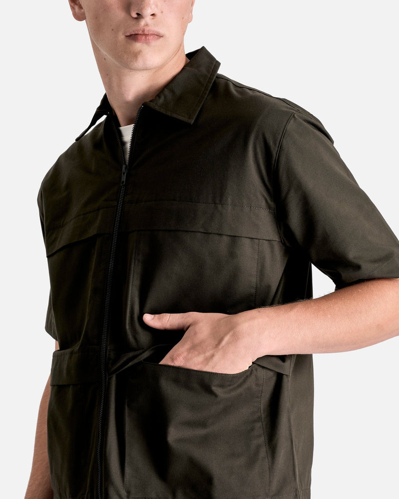 GR10K Men's Tops Solid S/S Shirt in Soil Brown