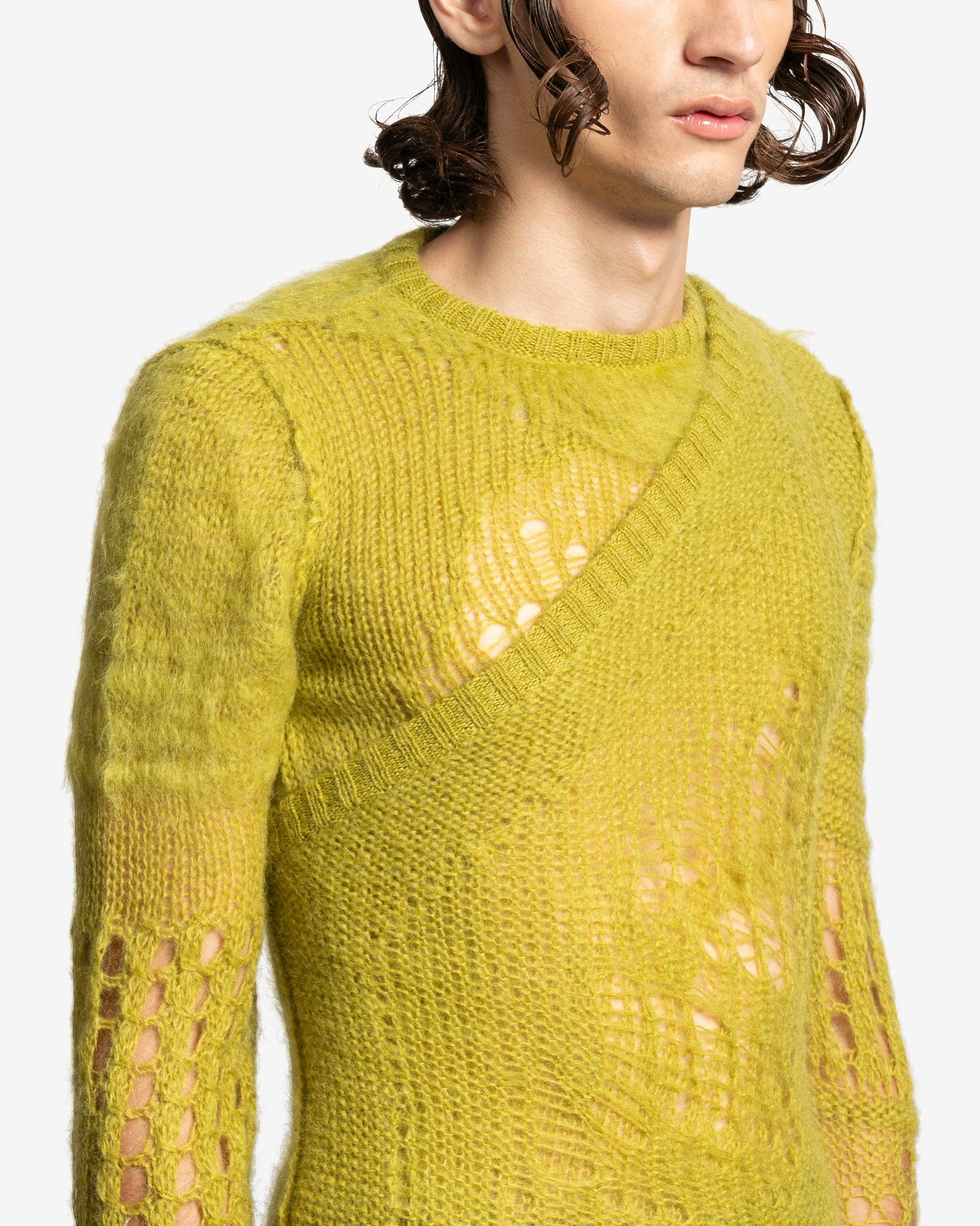 Rick Owens Yellow Spider Banana Sweater