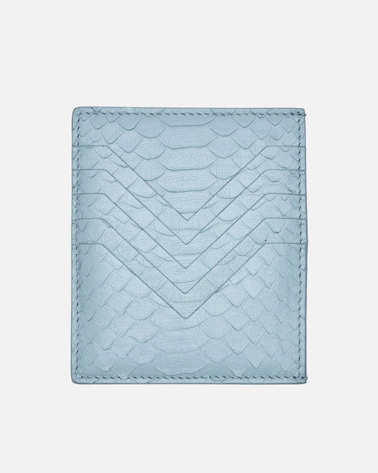 Rick Owens Leather Goods OS Square Credit Card Holder in Pale Blue