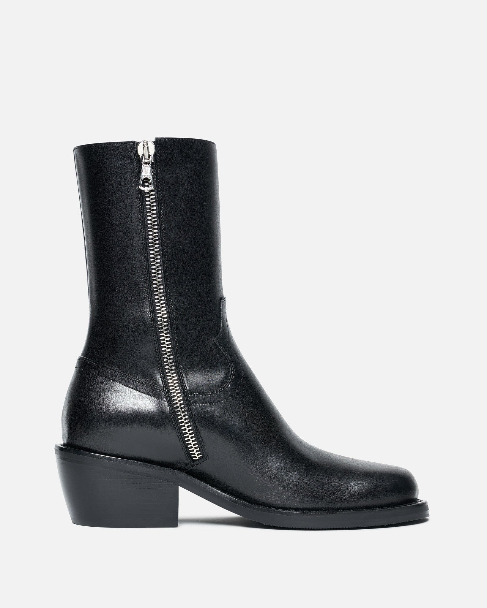 Square Toe Boots in Black