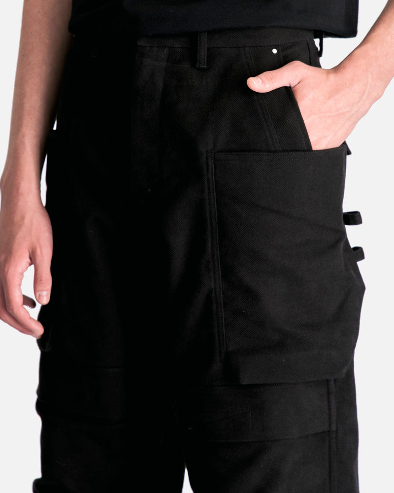 Rick Owens Men's Pants Stefan Cargo in Black