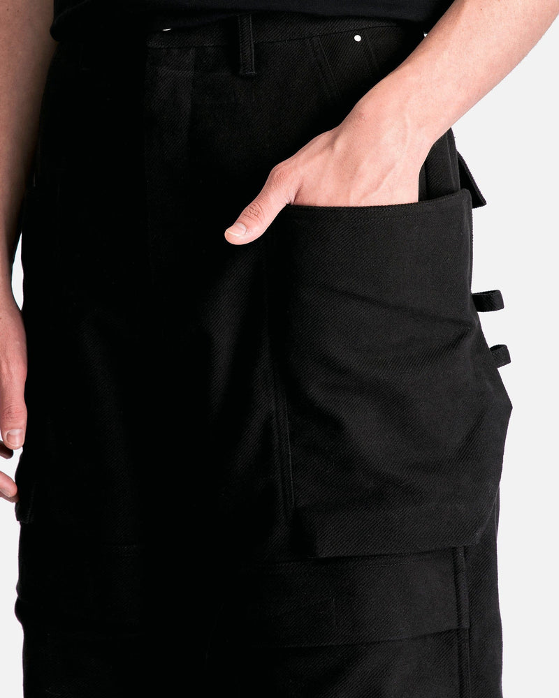 Rick Owens Men's Pants Stefan Cargo in Black