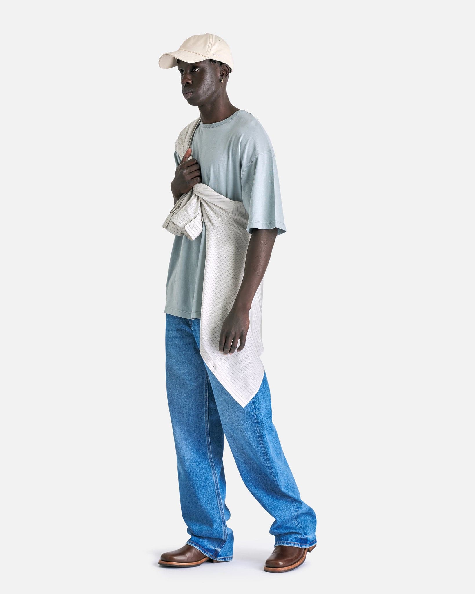 The Row Men's T-Shirts Steven Top in Powder Blue