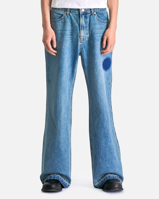 JiyongKim Men's Pants Straight Denim Pants in Blue