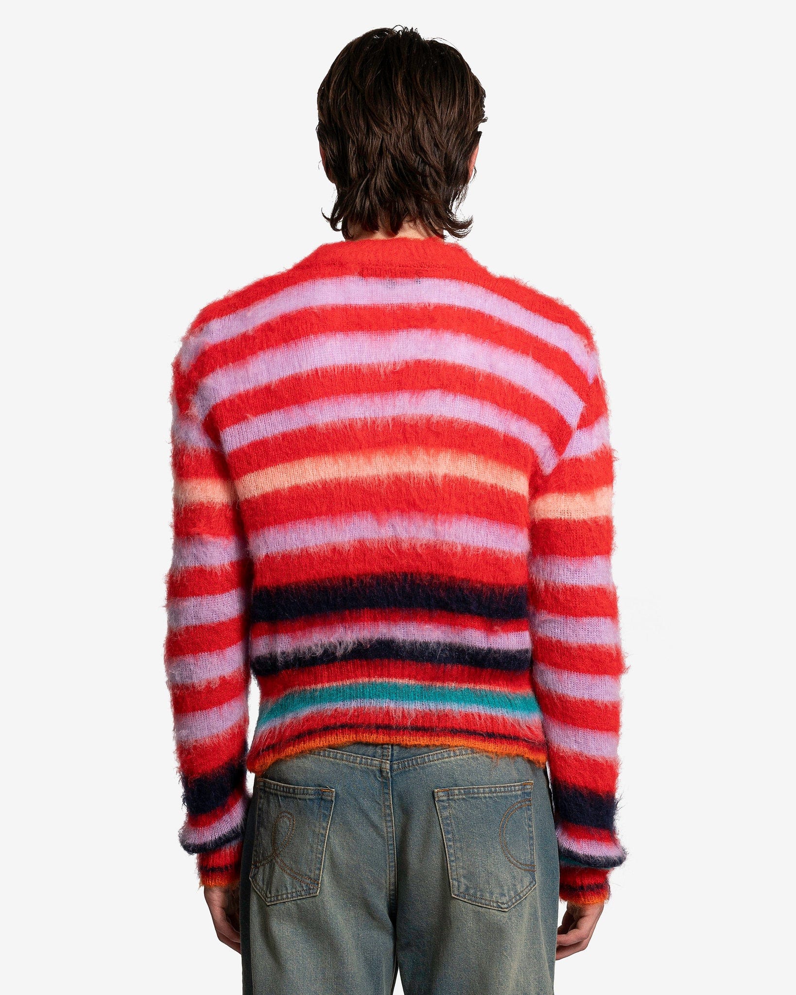 Striped Cardigan in Red/Multi