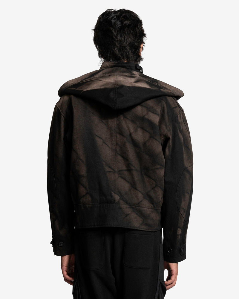 Sun Bleached Asymmetric Military Jacket in Black