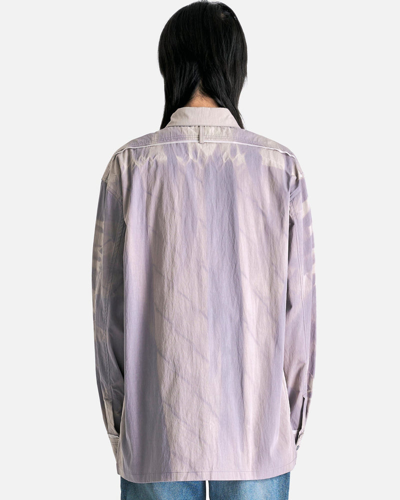 JiyongKim Men's Shirts L Sun-Bleached Raw Edge Shirt in Off-White