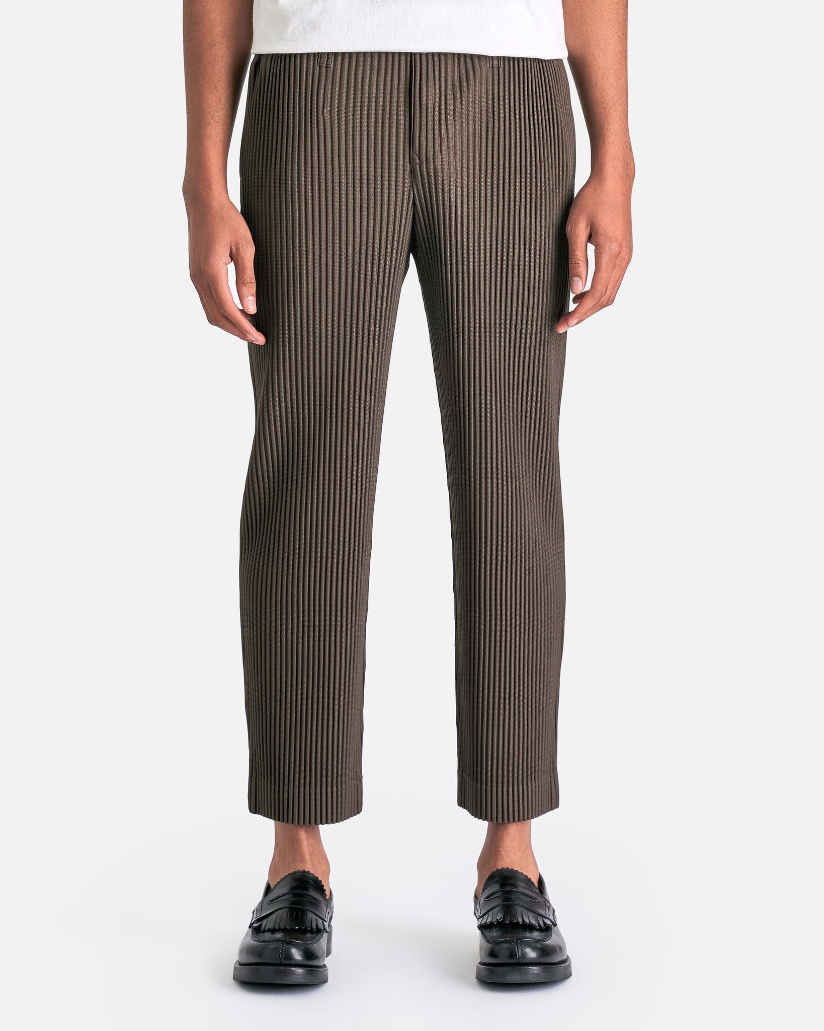 Tailored Pleats 1 Pants in Dark Khaki