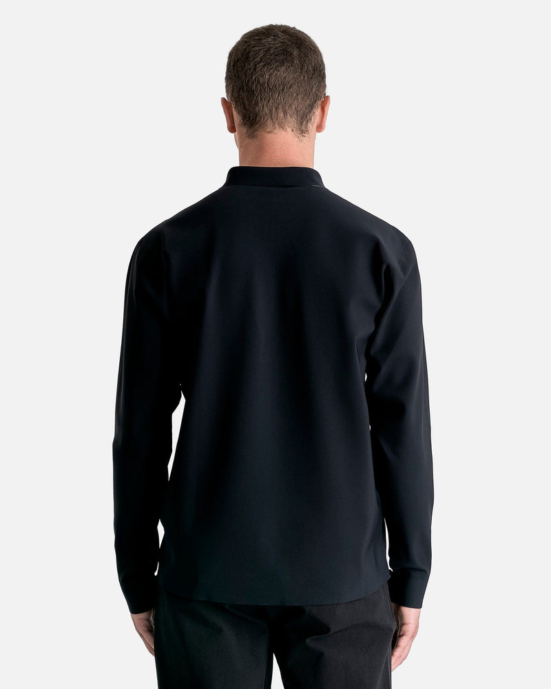 GR10K Men's Tops Taped Bonded Polo Shirt in Black