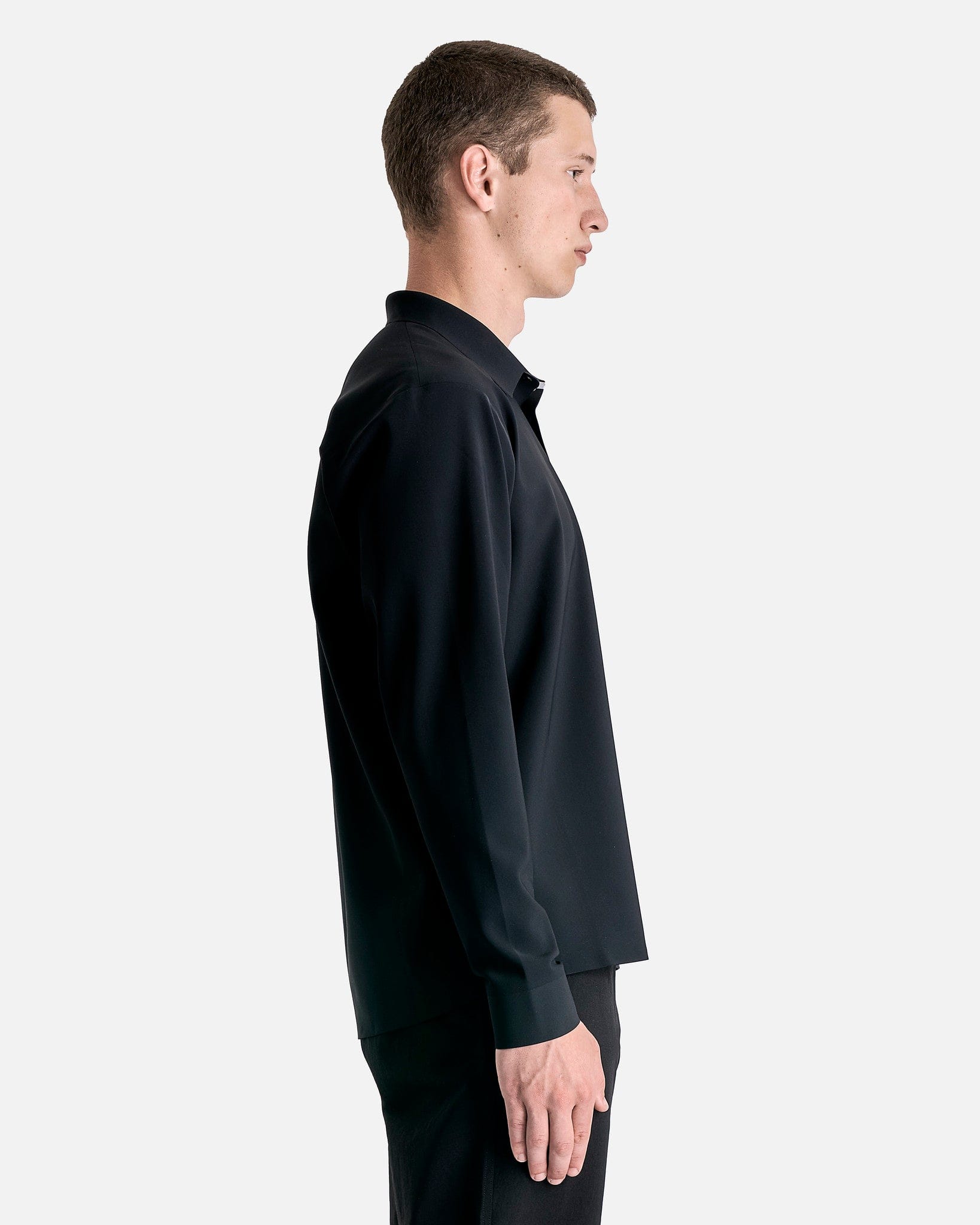 GR10K Men's Tops Taped Bonded Polo Shirt in Black