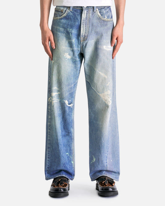 Our Legacy Men's Pants Third Cut Denim in Digital Denim Print