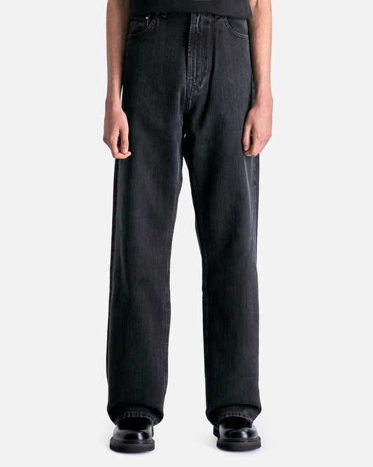 Our Legacy Men's Pants Third Cut in Real Black Chain Twill Denim