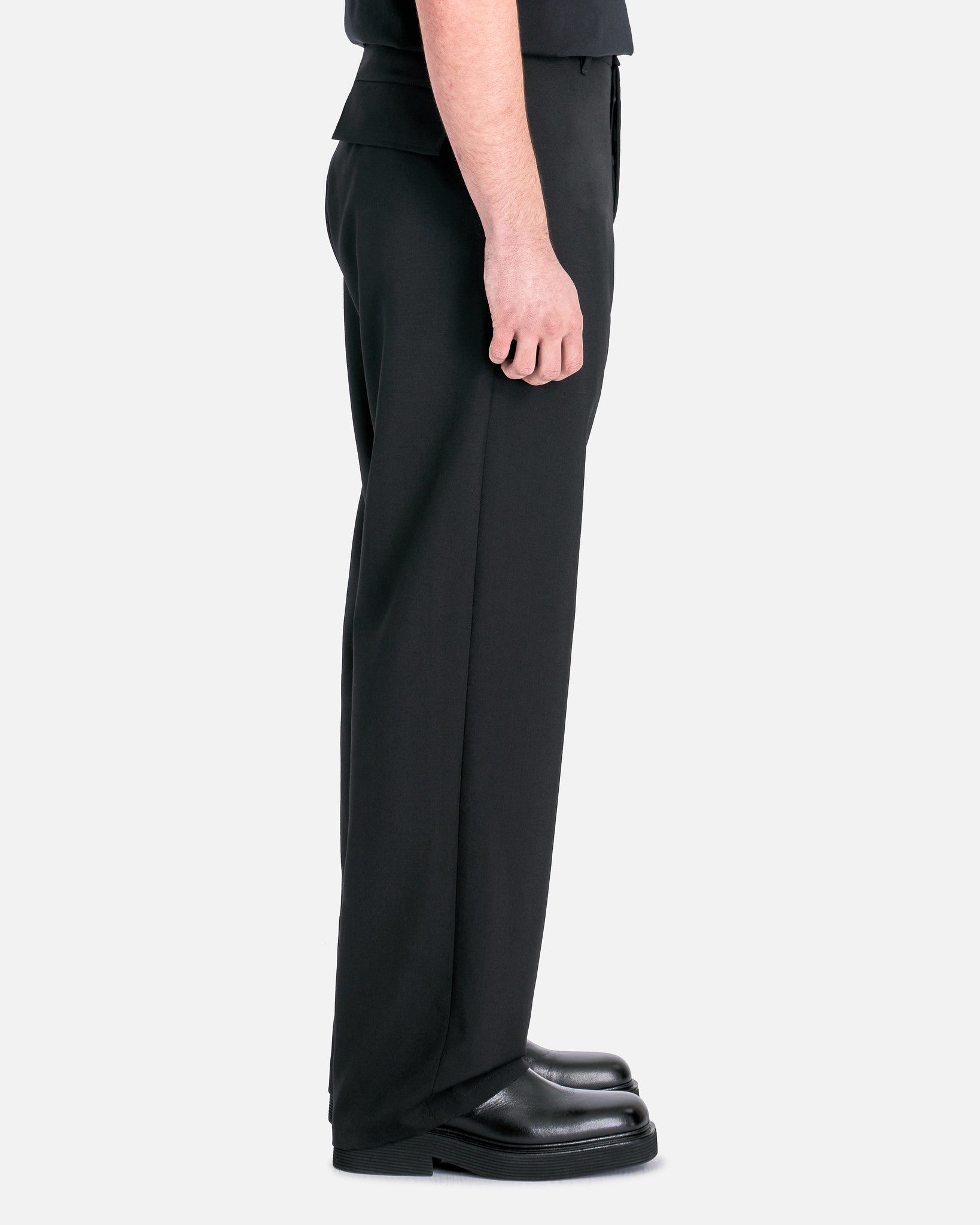 Tropical Wool Trousers in Black