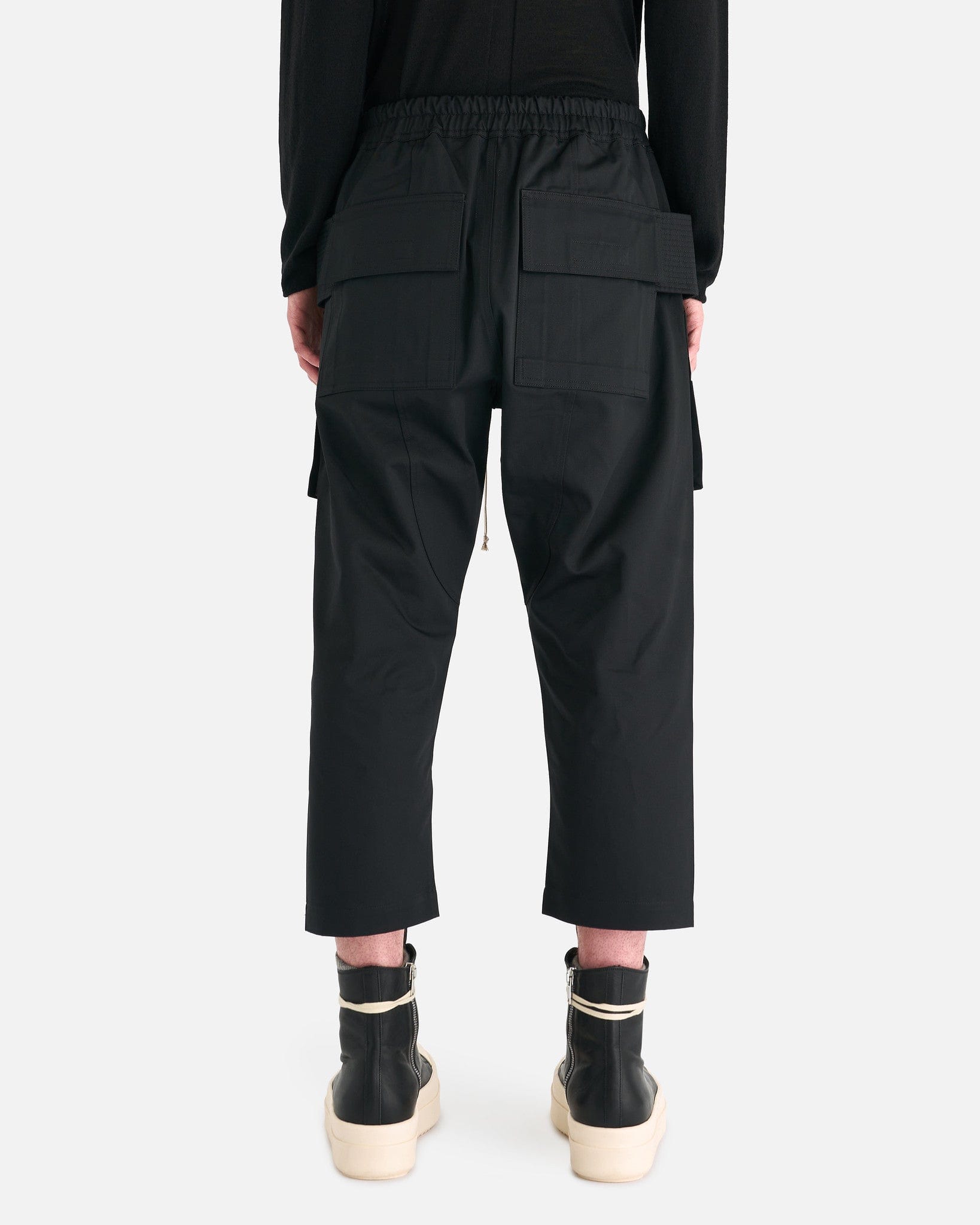 Twill Cropped Creatch Cargo in Black – SVRN