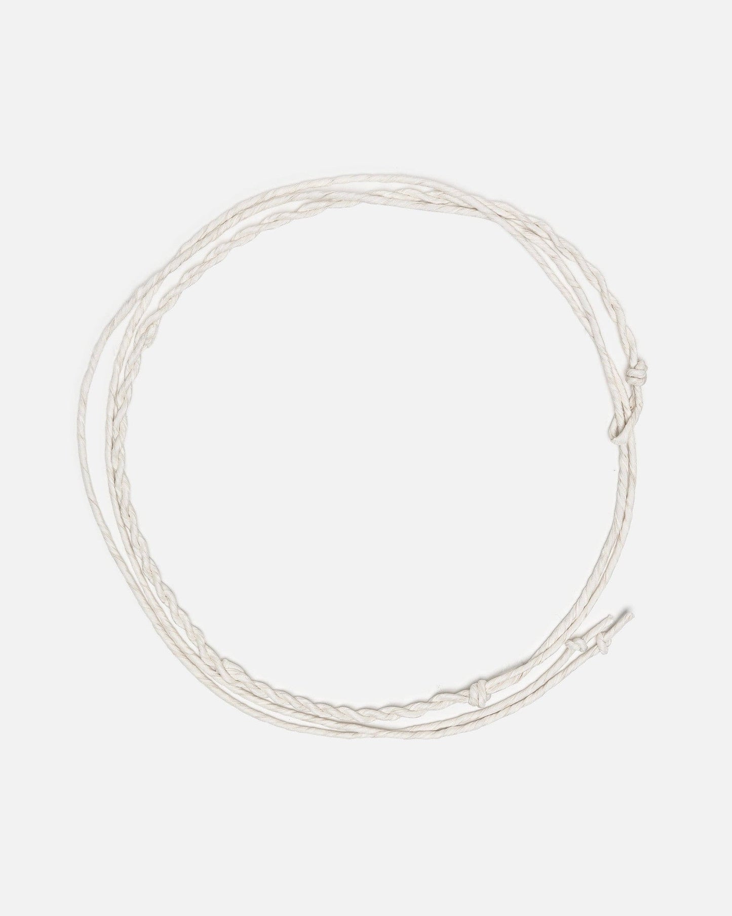 AUBERO Leather Goods OS Twist Belt in White