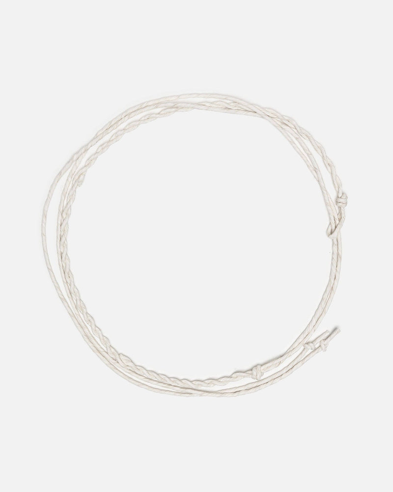 AUBERO Leather Goods OS Twist Belt in White