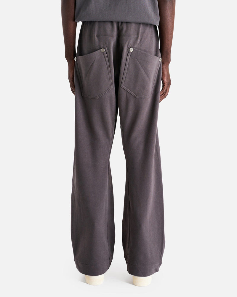 Twisted Lounge Pants in Charcoal Cotton Jersey
