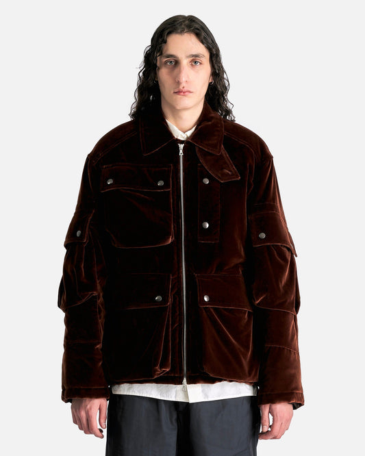 Dries Van Noten Men's Jackets Vilburn Velour Jacket in Brown