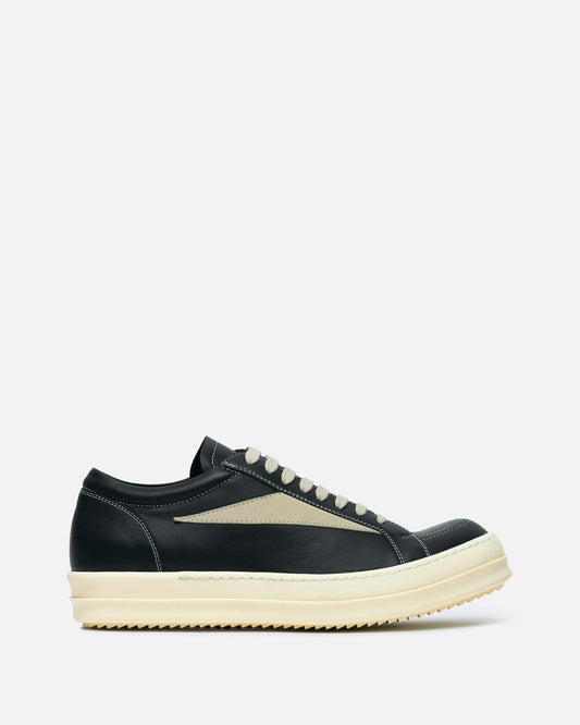 Rick Owens Men's Sneakers Vintage Sneakers in Black/Milk