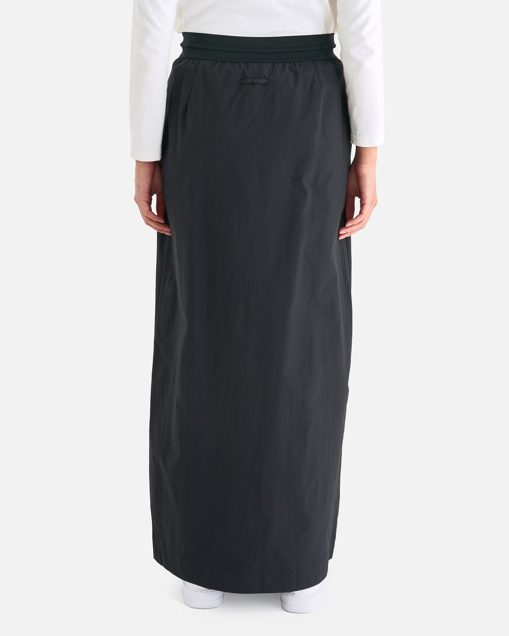 Tech Pack High Waisted Maxi Skirt in Black