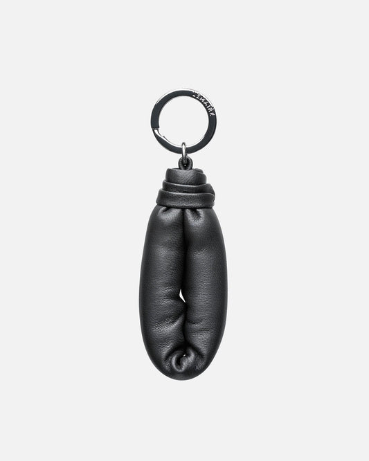 LEMAIRE Leather Goods OS Wadded Key Holder in Dark Espresso