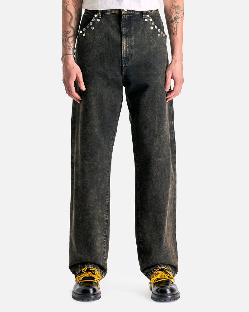 NAMACHEKO Men's Pants Warkworth Jeans in Black Mustard