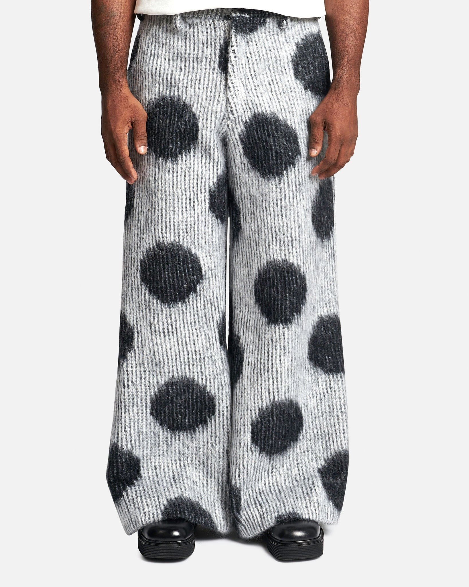 COTTON, WOOL AND MOHAIR-BLEND TROUSERS - GUCCI for MEN | Printemps.com