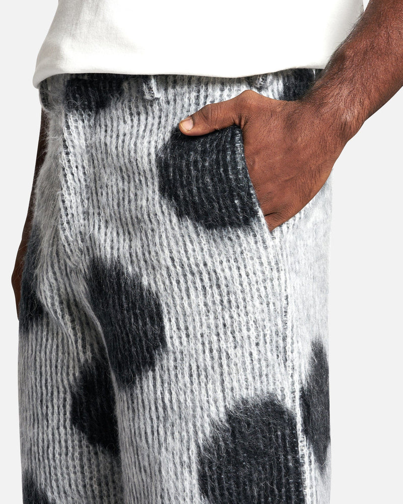 Marni Men's Pants White Mohair Trousers with Maxi Polka Dots