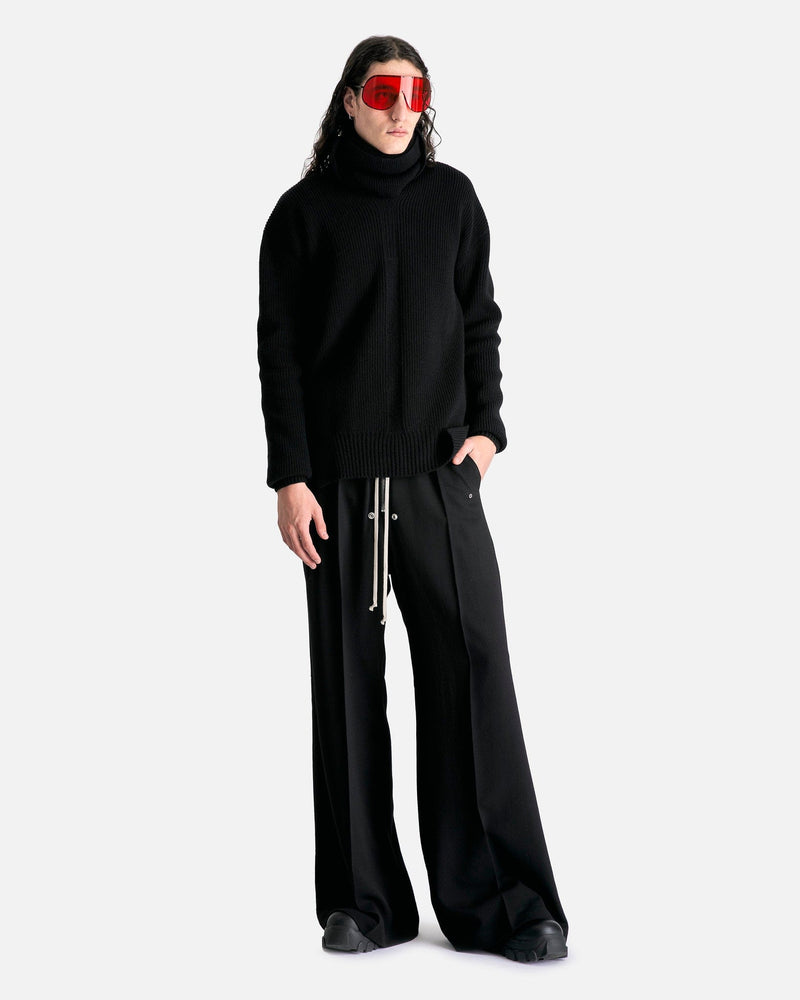 Rick Owens Men's Pants Wide Belas in Black