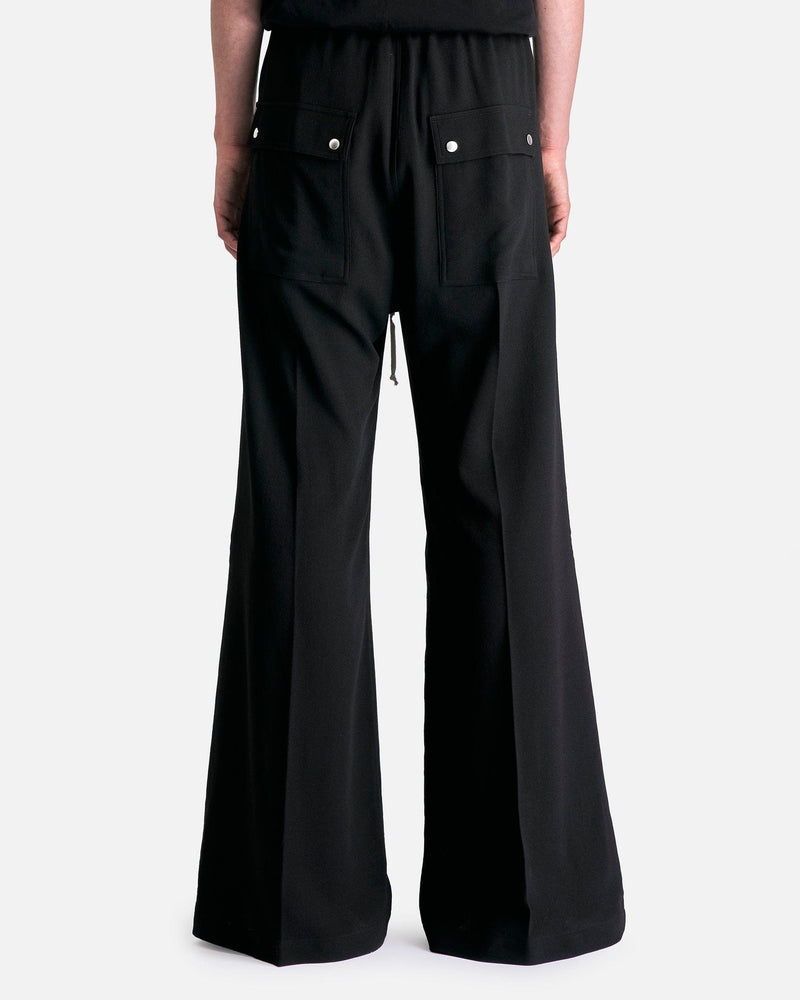 Rick Owens Men's Pants Wide Belas in Black