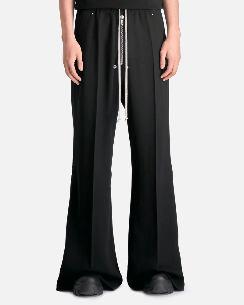 Rick Owens Men's Pants Wide Belas in Black