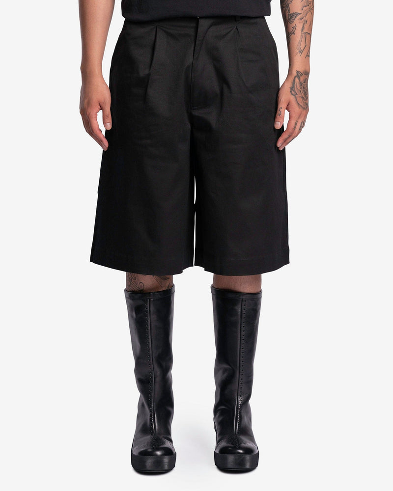 LU'U DAN Men's Shorts Wide Leg Shorts in Black