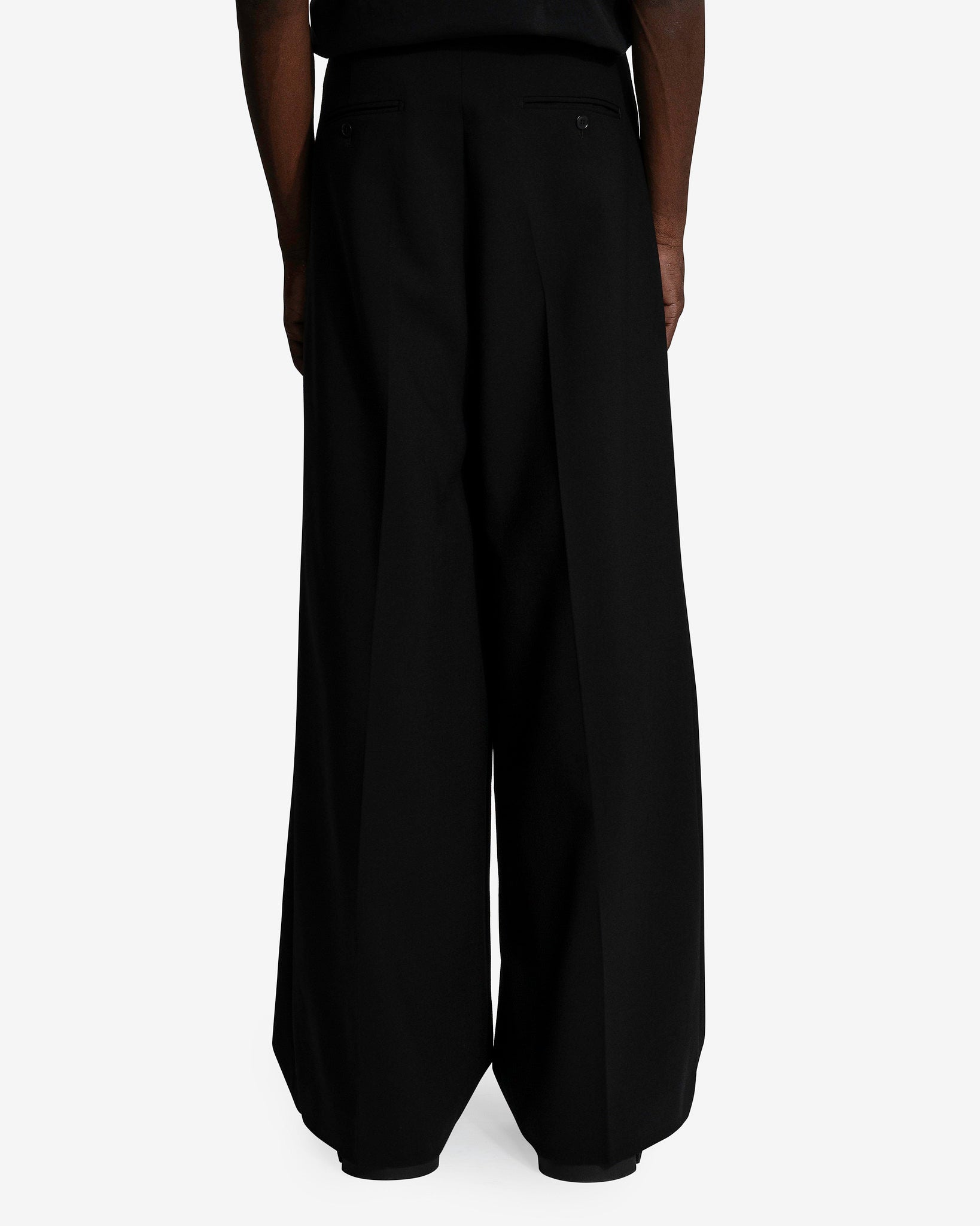 Wide Leg Tailored Pants in Black