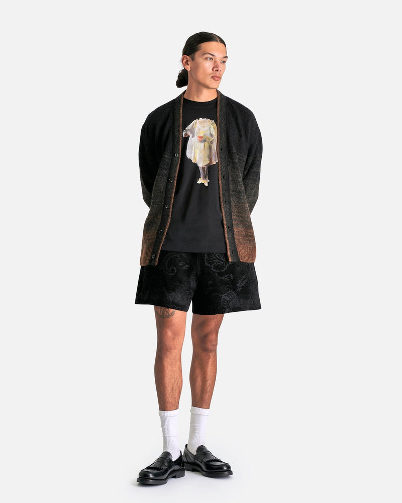 Simone Rocha Men's T-Shirts Wishful Headless Print T-Shirt in Black