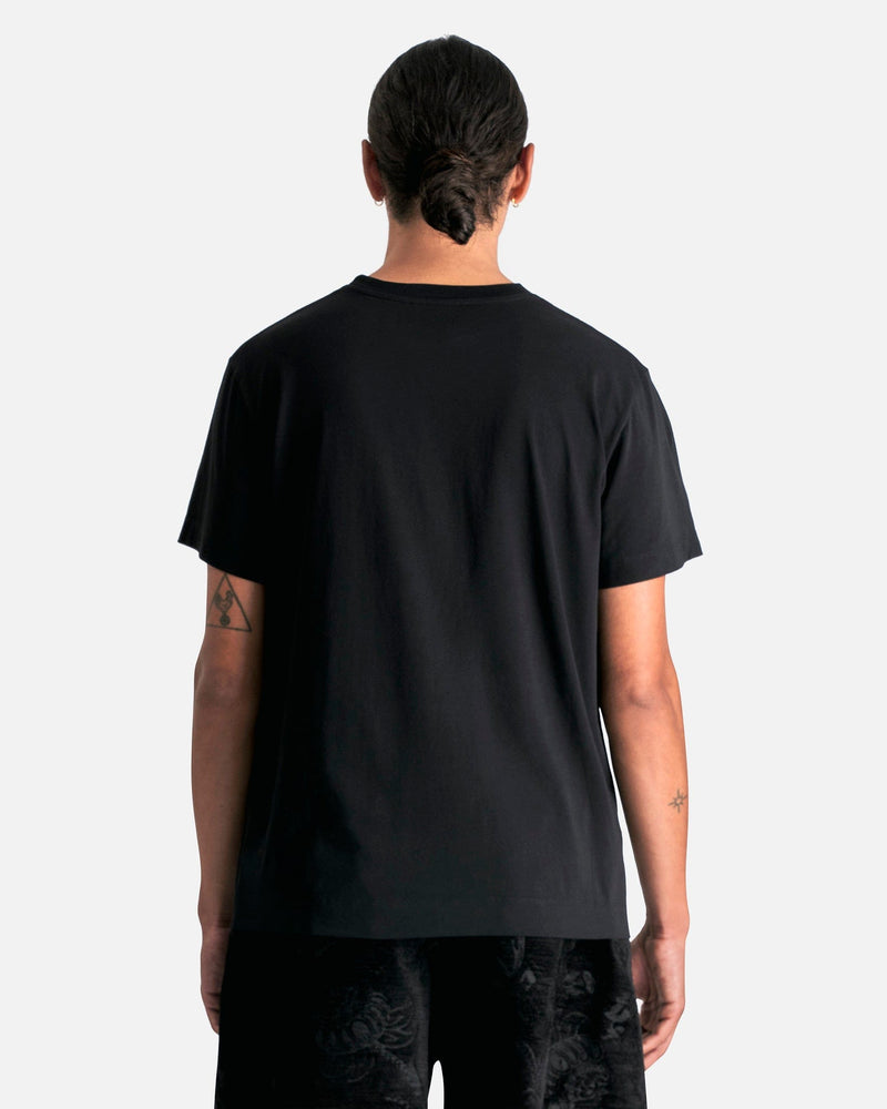 Simone Rocha Men's T-Shirts Wishful Headless Print T-Shirt in Black