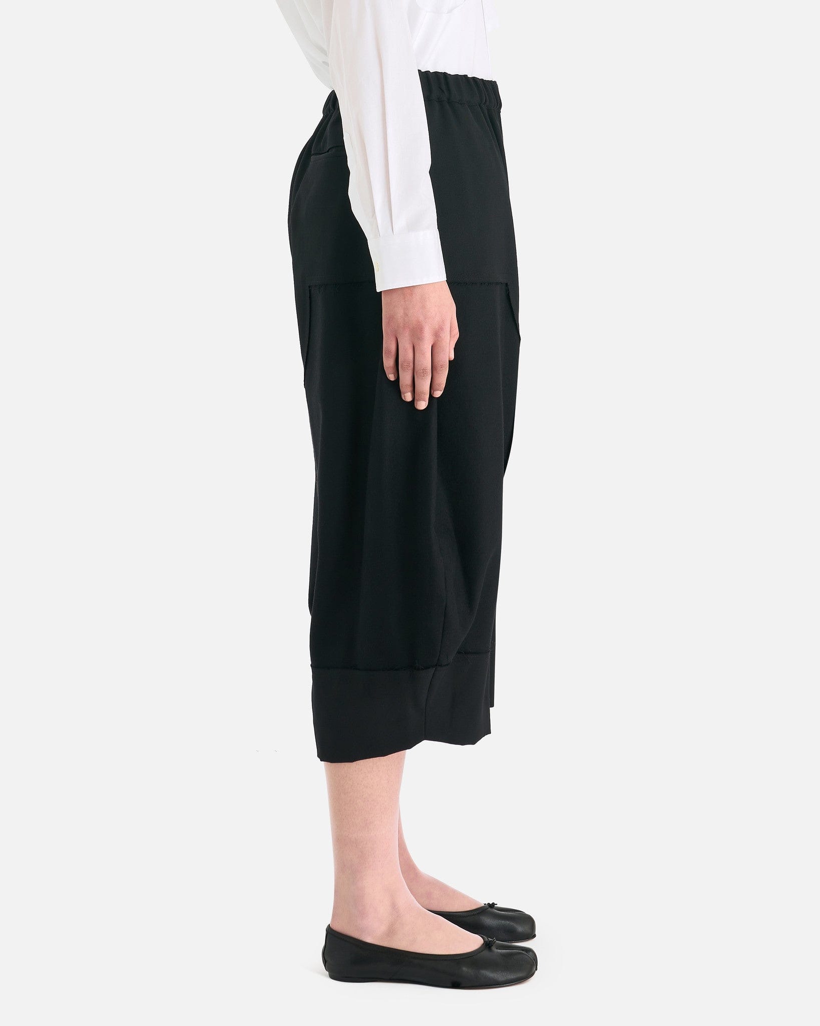 Women's Wool Balloon Pants in Black