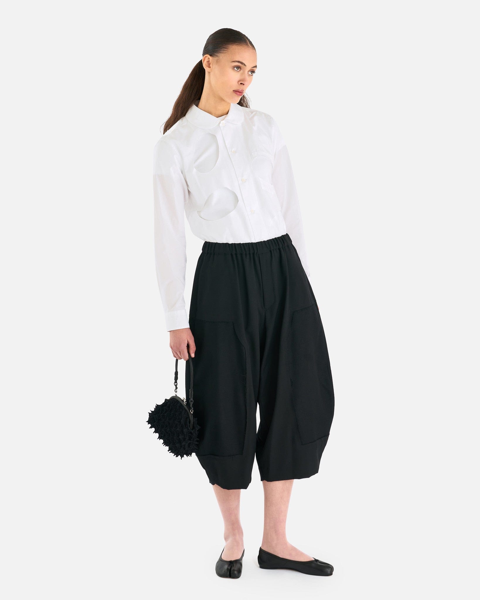 BLACK Comme des Garçons Women Pants Women's Wool Balloon Pants in Black