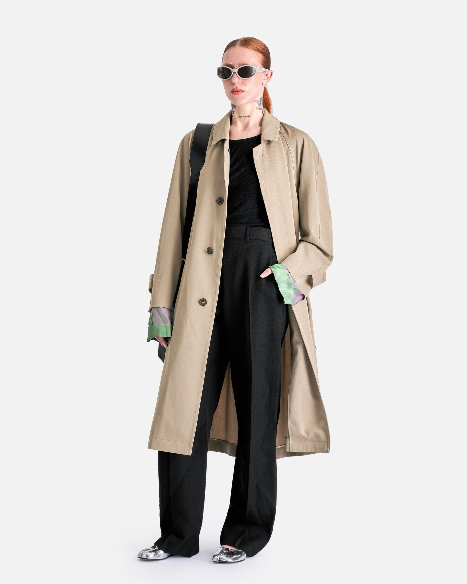 Maison Margiela - Wool Gabardine Trench Coat in Beige – SVRN