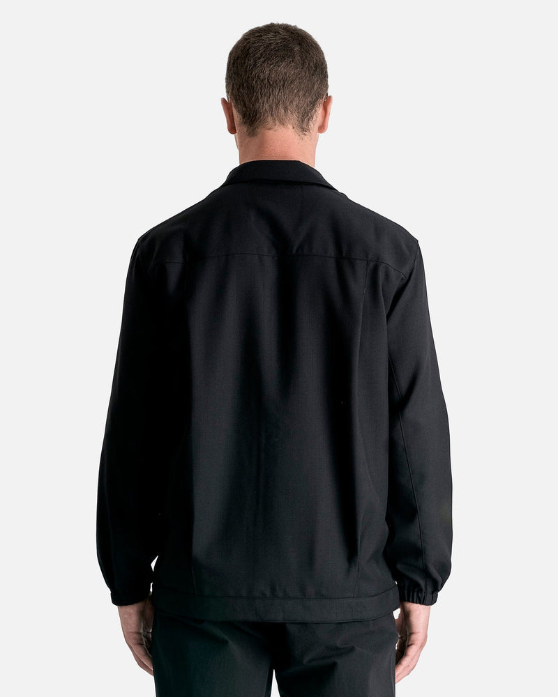 GR10K Men's Jackets Wool Panelled Jacket in Hard Black