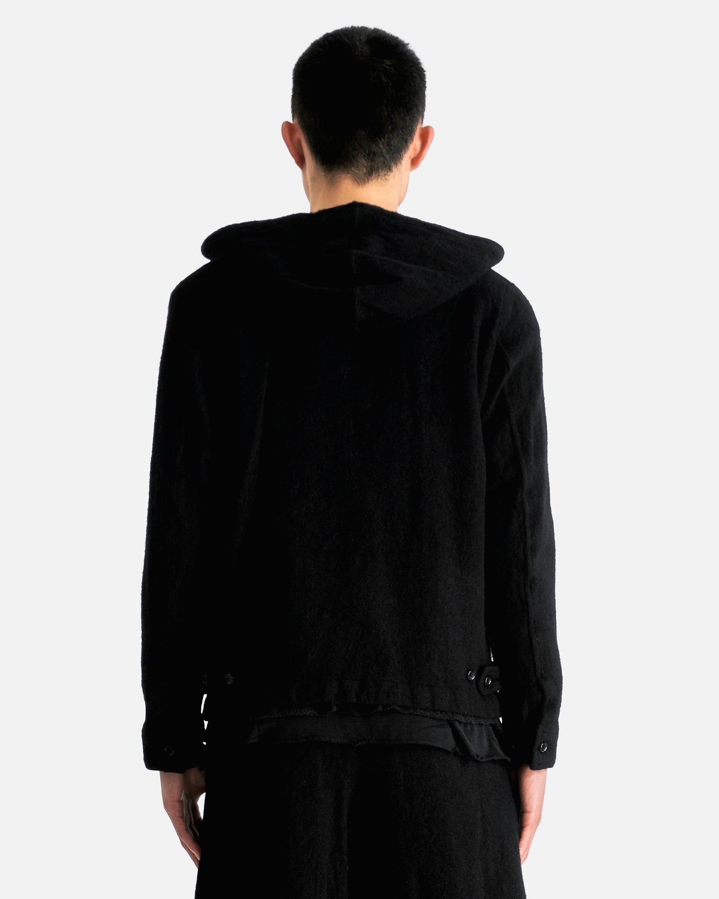 BLACK Comme des Garçons Men's Jackets Wool Pocket Liner Blouson in Black