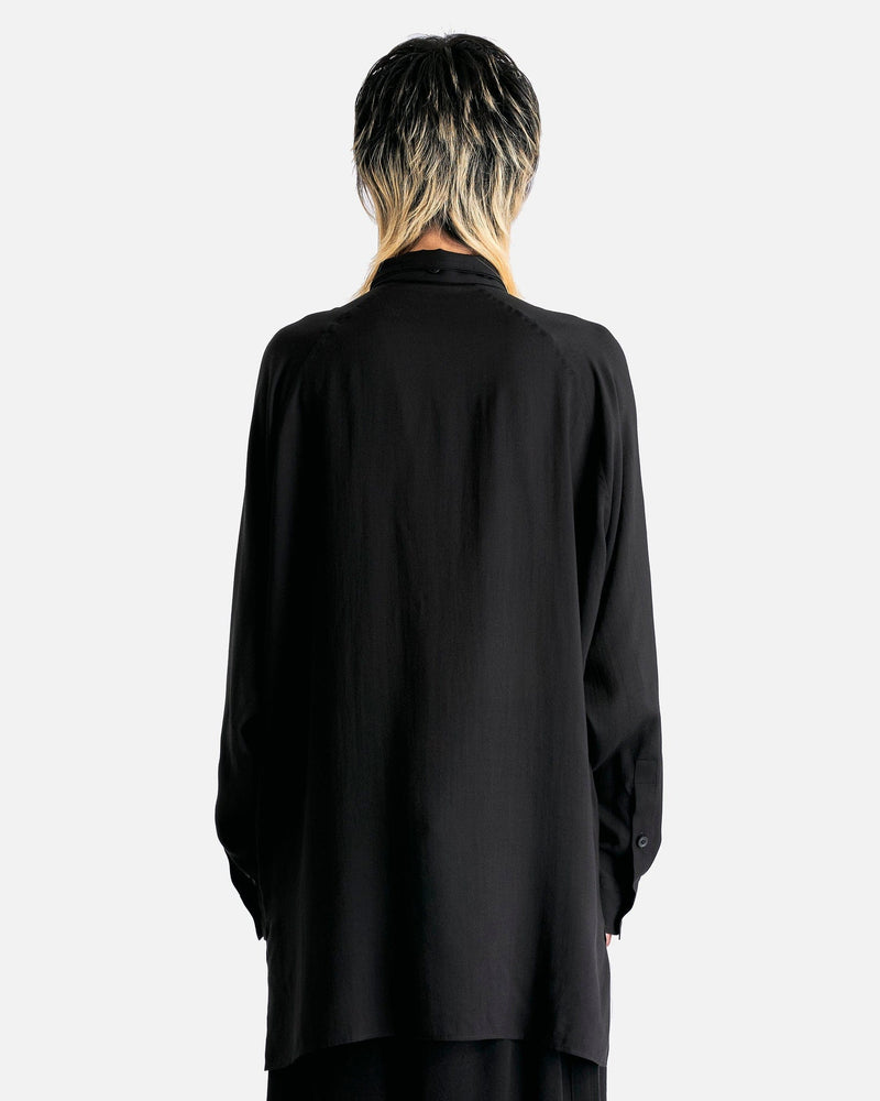 Yohji Yamamoto Pour Homme Men's Shirts Z-Attached Collar B in Black