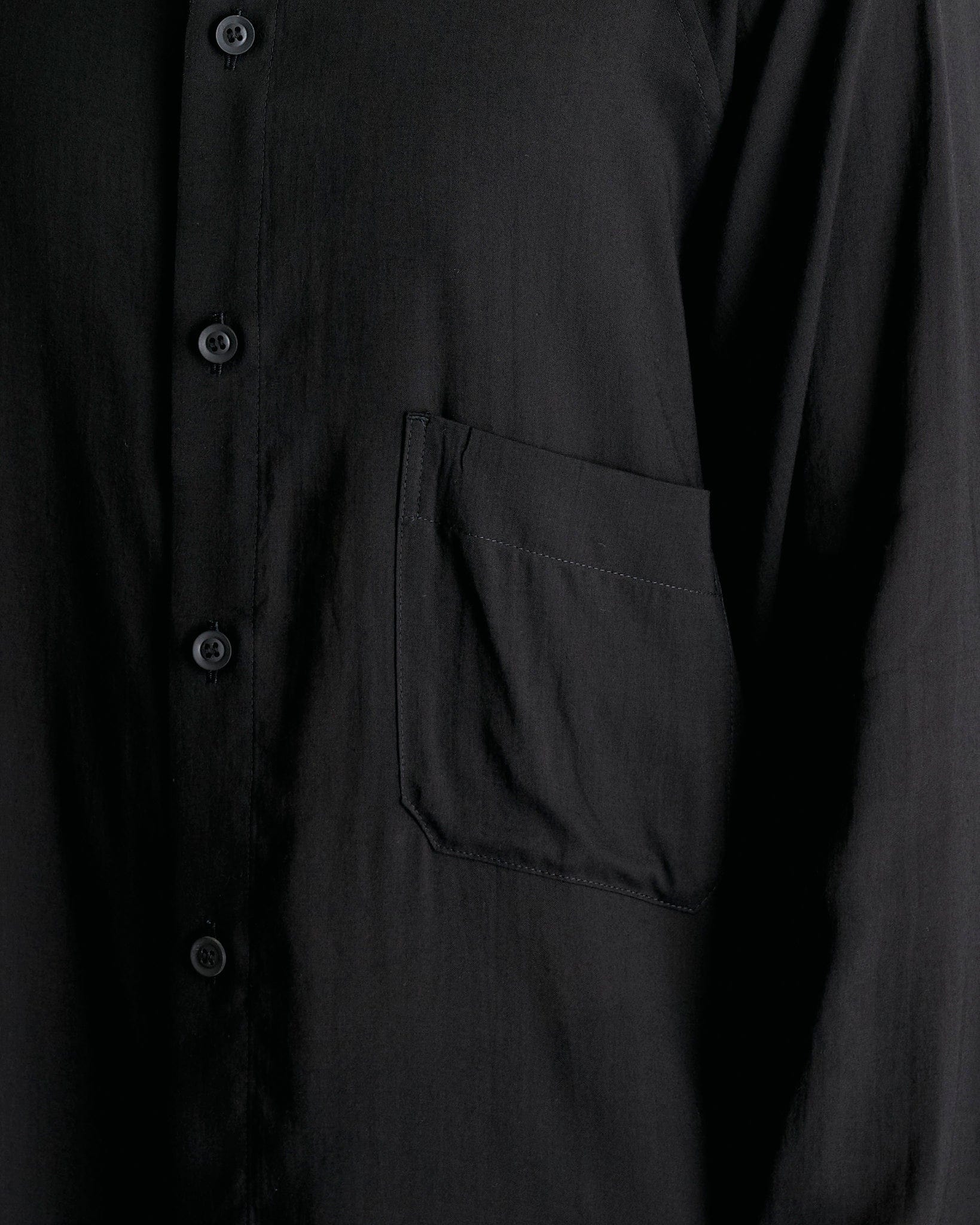 Yohji Yamamoto Pour Homme Men's Shirts Z-Attached Collar B in Black