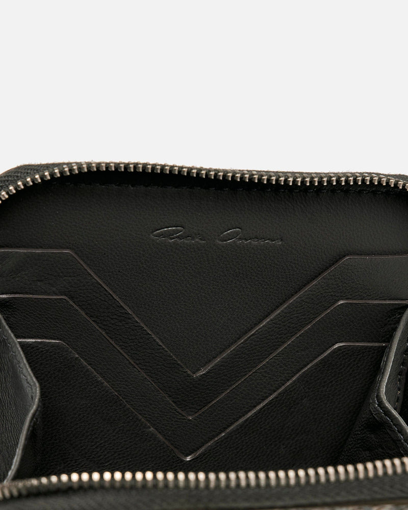 Rick Owens Leather Goods OS Zipped Wallet in Saddle